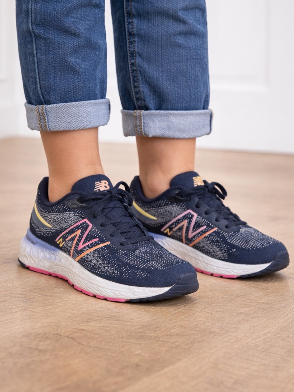 New Balance‎ Kids' Fresh Foam X 880v12 Running Shoes Size 7 Navy/Pink